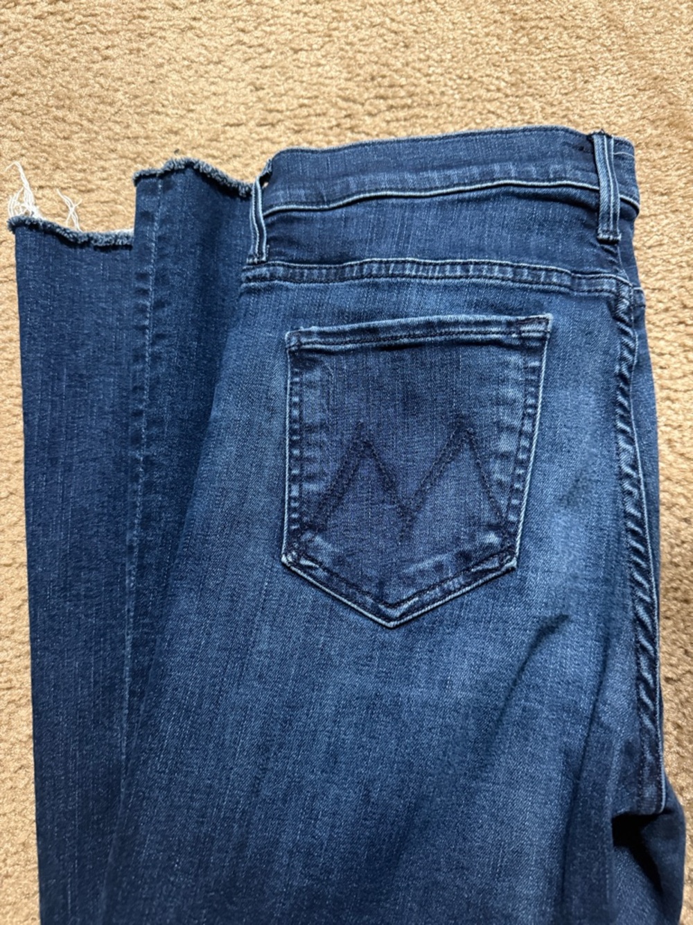 Mother Denim—Fray Hem Bootcut Jeans